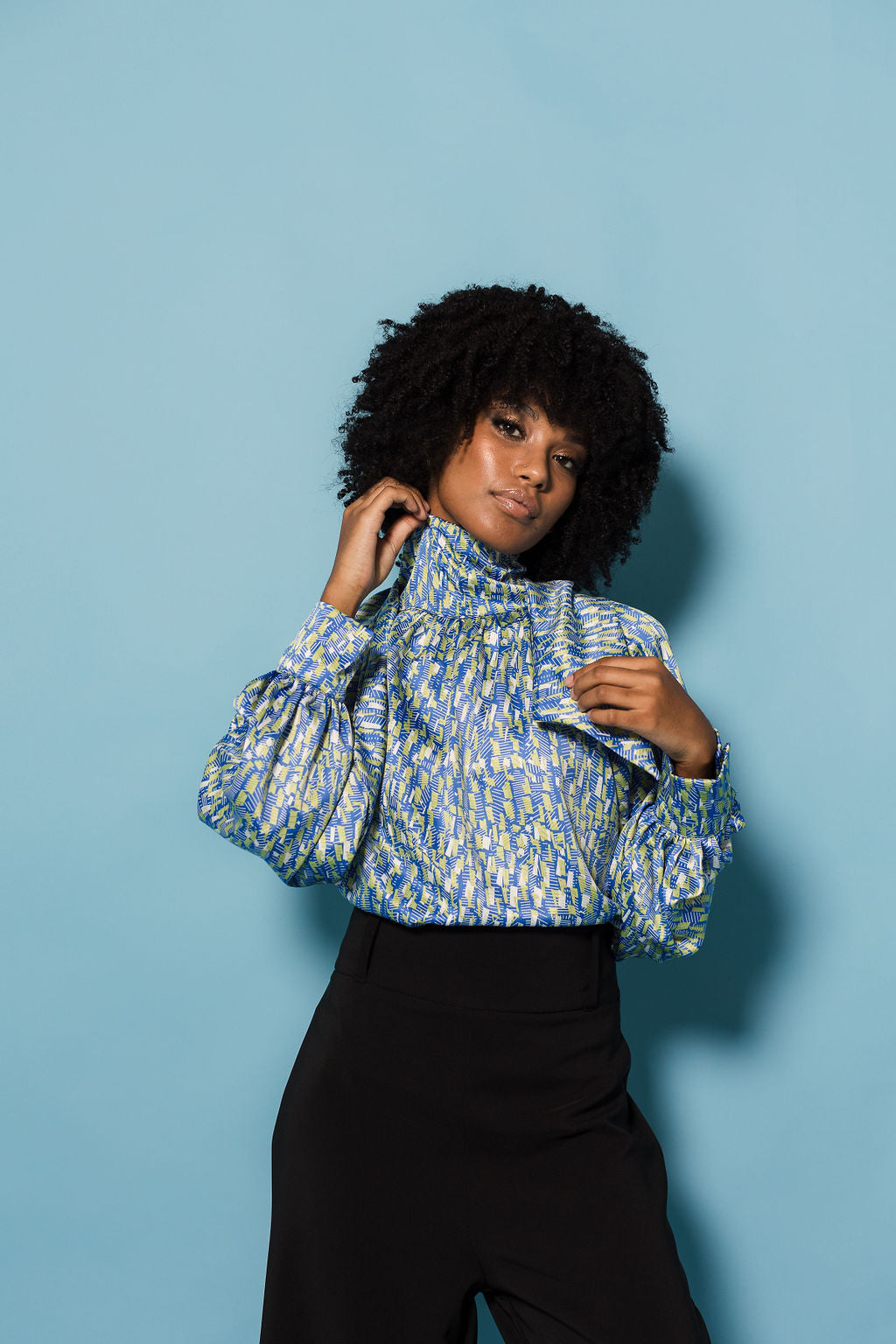 Bow Tie Blouse | Blue Print