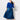 Pleated Velour Skirt | Blue