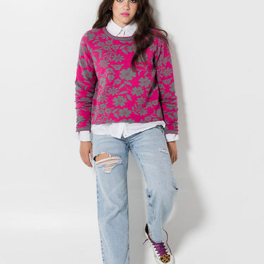Bloom Knit Jumper | Pink/Grey