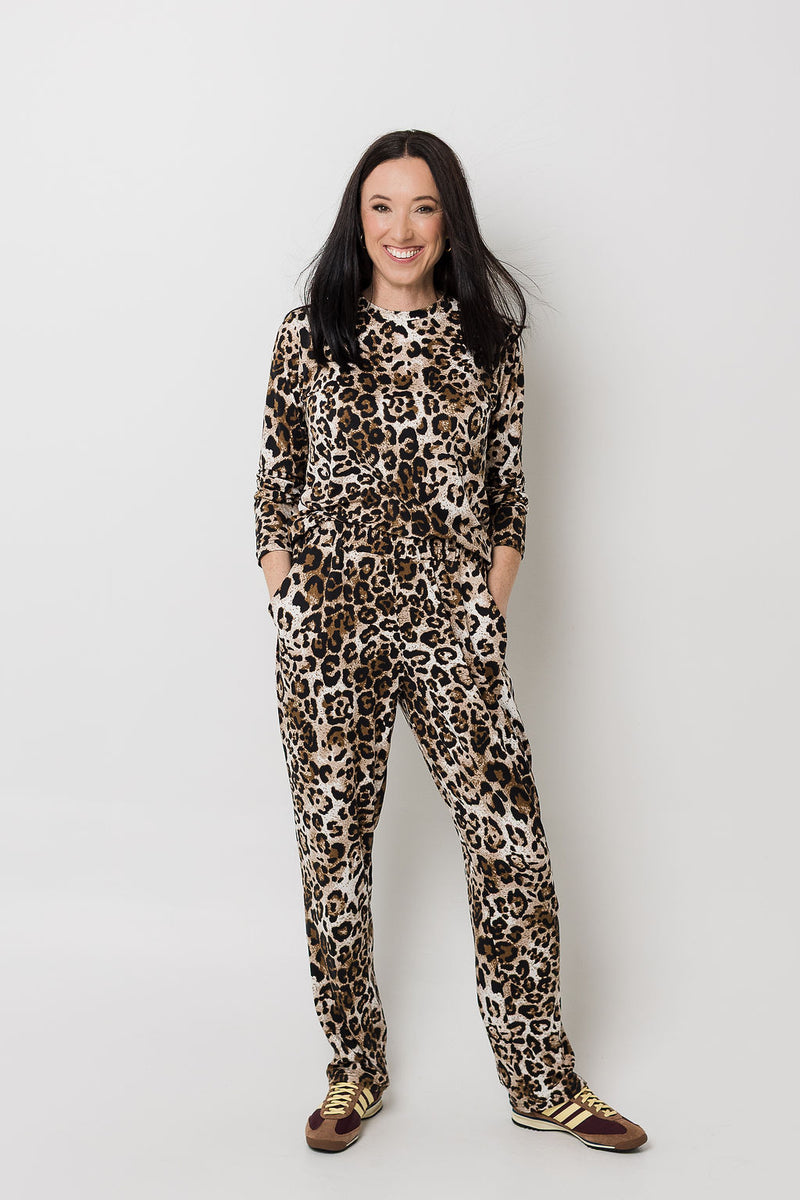 Soft Leg Pants | Brown Animal