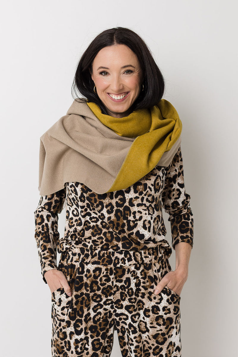 Reversible Wrap | Ochre/Cream