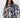 Houndstooth Wrap | Denim/Creme