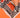 Silky Scarf | Orange Blocked