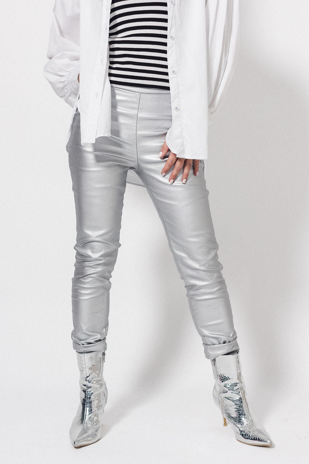 Skinny Pants | Silver