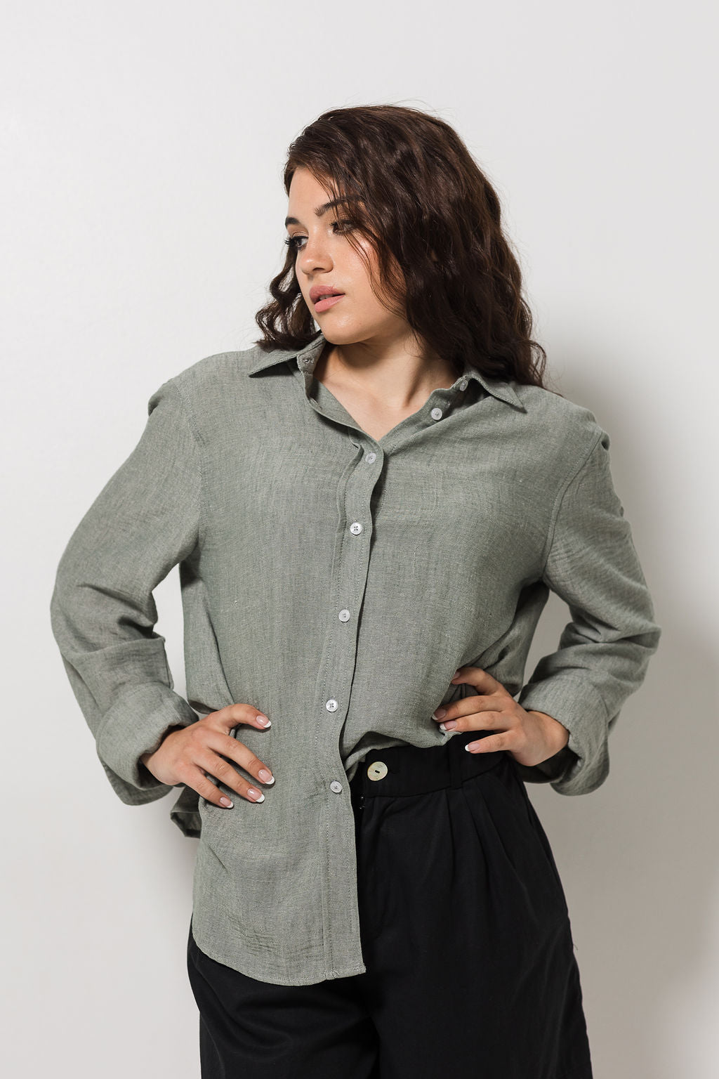 Luxury Linen Shirt | Sage