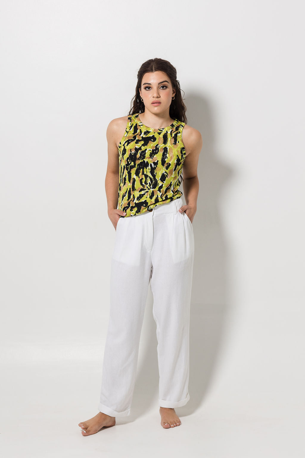 Luxe Pleat Pants | White