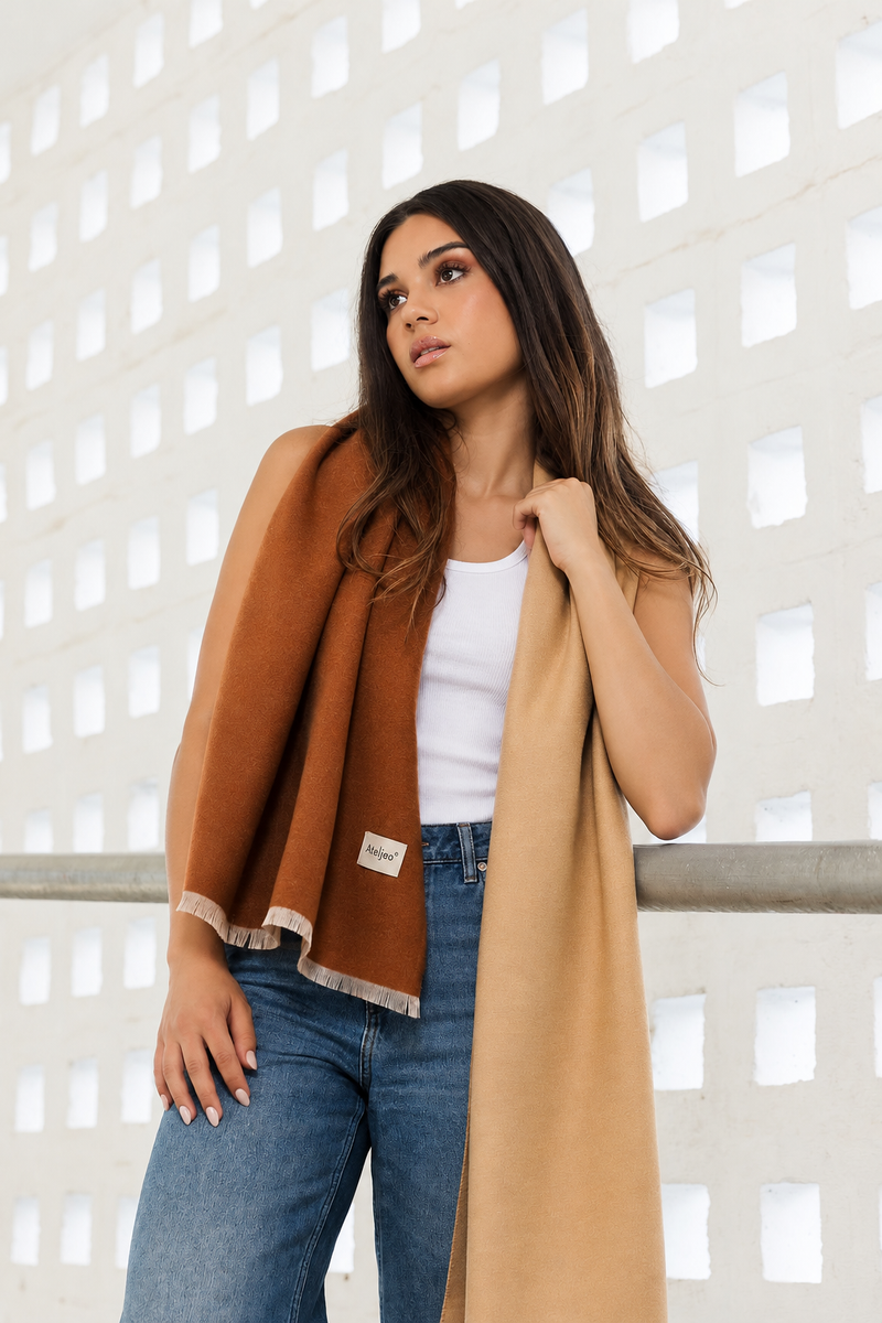 Reversible Wrap | Brown/Fudge