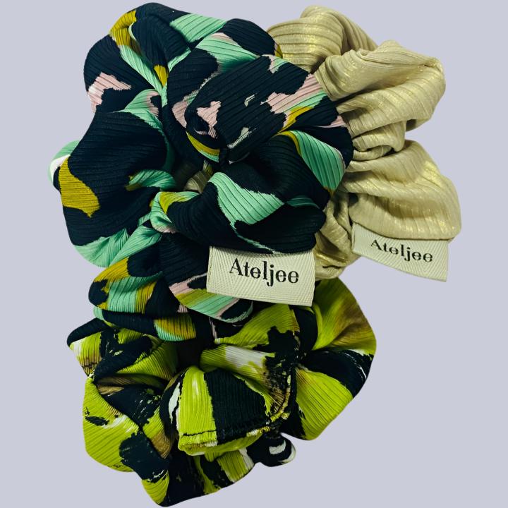 Set of Up-cycled Scrunchies - 2