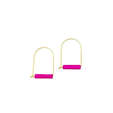 Arch Earrings Gold | Magenta '23